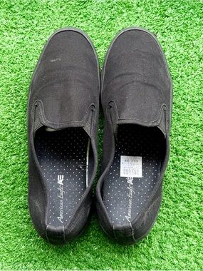 American Eagle Black Canvas Slip-On Loafer Sneakers US Women's 8